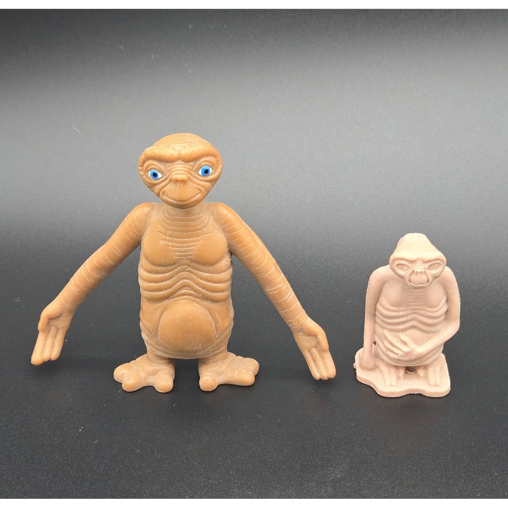 Vintage 1982 ET Extra Terrestrial Figures Kraft Promo & Universal City Studios